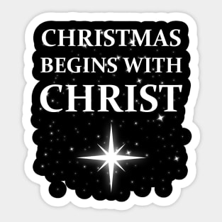 Christmas Begins With Christ Sticker